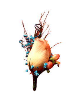 Boutonnière - blue corail